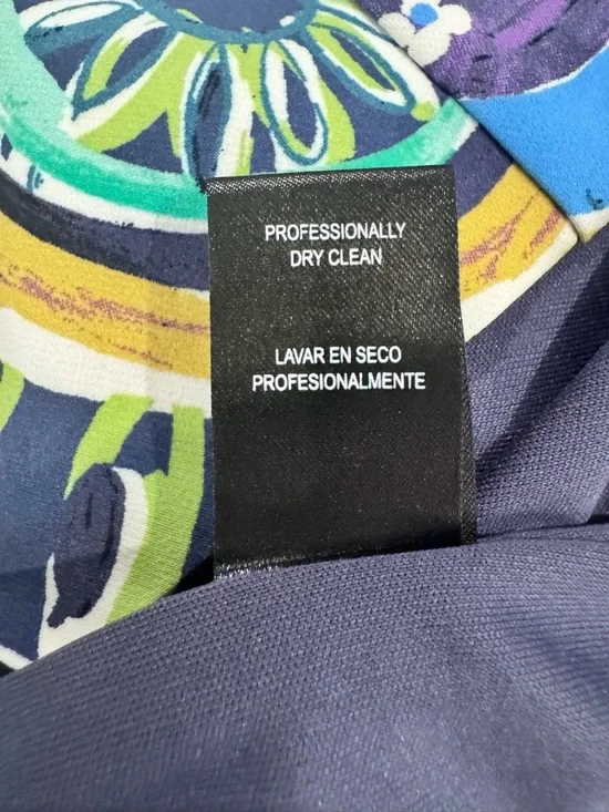 Nicole Miller Cold Shoulder Paisley Bell Sleeve Dress Boho Full Back Zip, Sz 8 - Picture 9 of 9